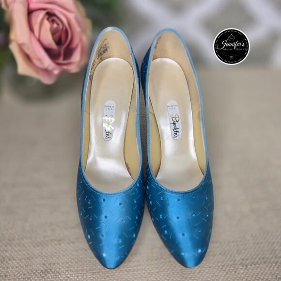 Dyeables Vintage Teal/Turquoise Sweet Dream Heels Size 7B - Picture 2 of 16